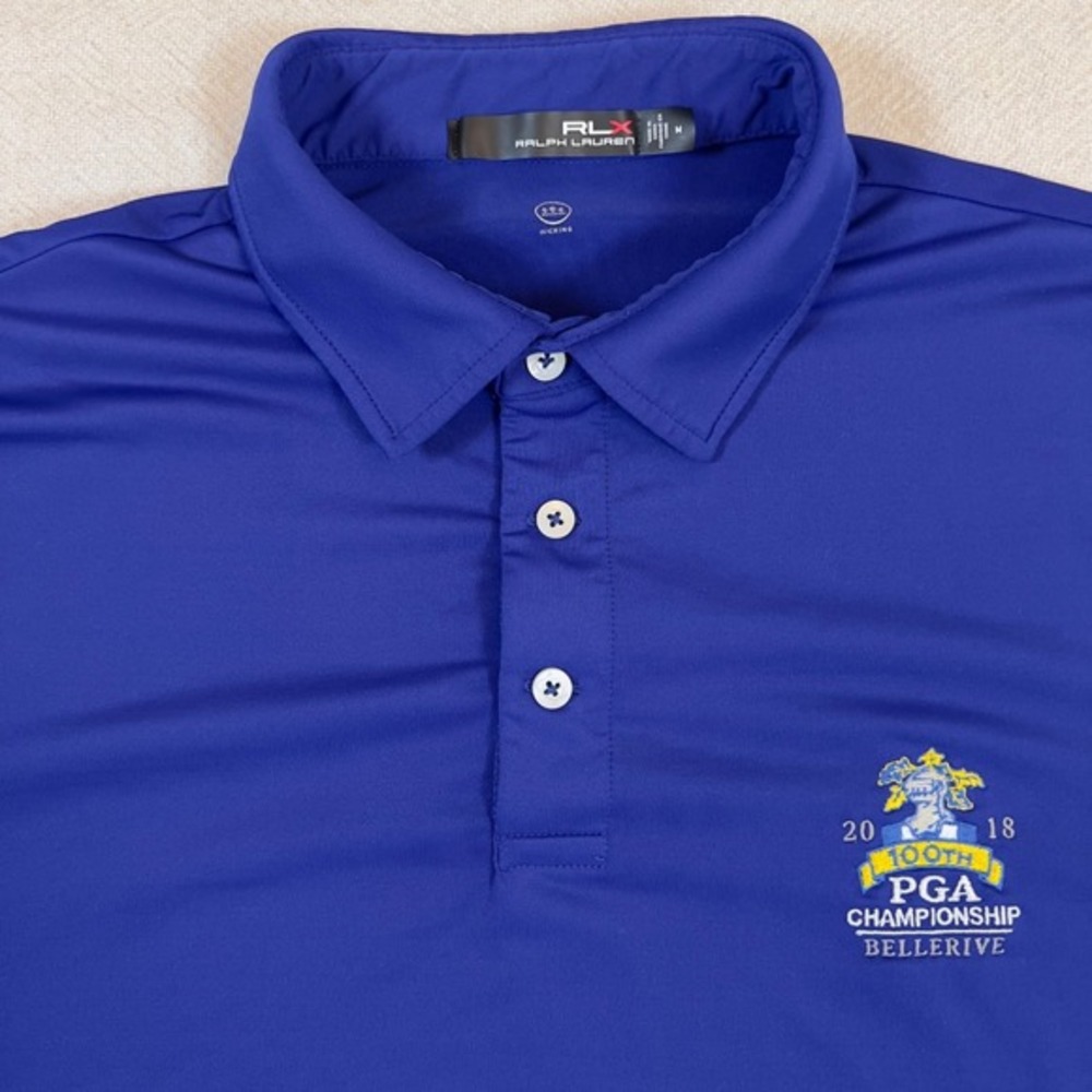 RLX Ralph Lauren 100th PGA‎ Championship Bellerive Golf Polo Shirt Size Medium